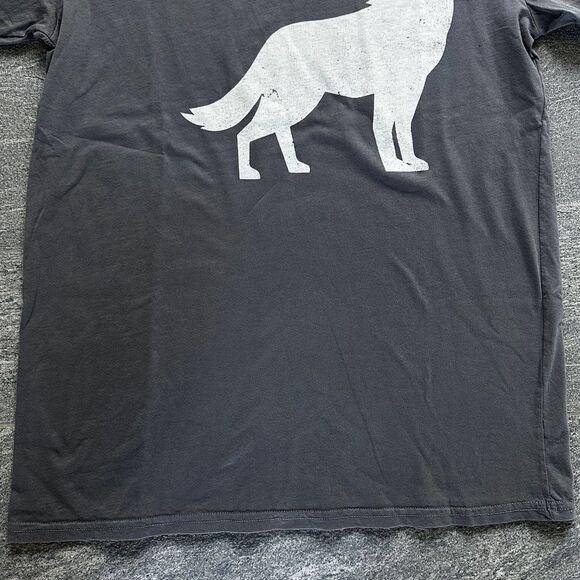 NWOT Lone Wolf Recycled Karma x ODDPEOPLE Graphic Unisex Tee Shirt Grey Large - Picture 5 of 13